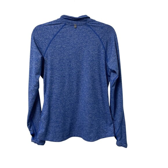 NIKE DRI-FIT PULLOVER 1/2 ZIP LIGHTWEIGHT STRETCH WOMENS M BLUE HEATHER ATHLETIC - Picture 2 of 9